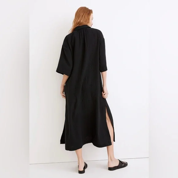 •new• MADEWELL Lightestspun Coverup Maxi Shirt Dress - Picture 5 of 12